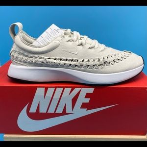 Nike Men's Dualtone Racer Woven Running Shoes | Light Bone/White Black  8.5